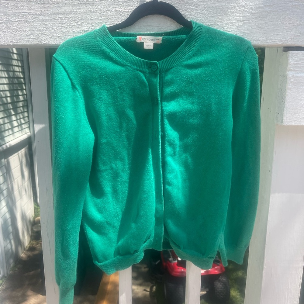 Girls Crewcuts Green Cardigan